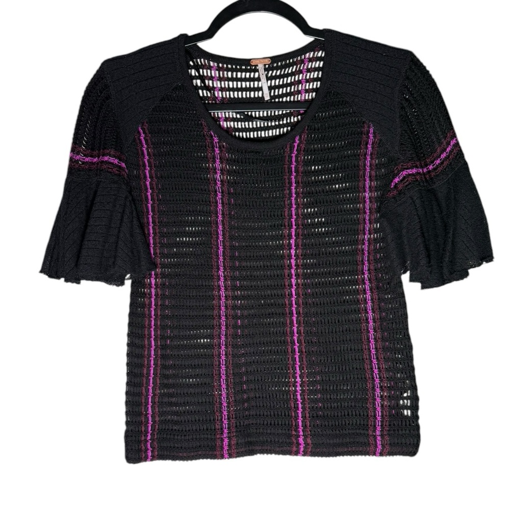 Free People Babes Only Open Knit Top Women’s size XS Summer Beach Casual